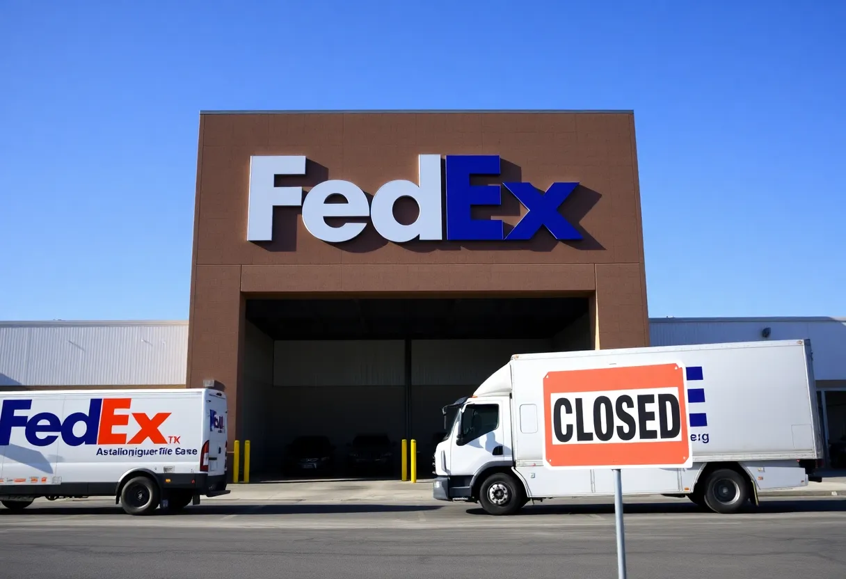 Closed FedEx logistics facility in Coppell, Texas