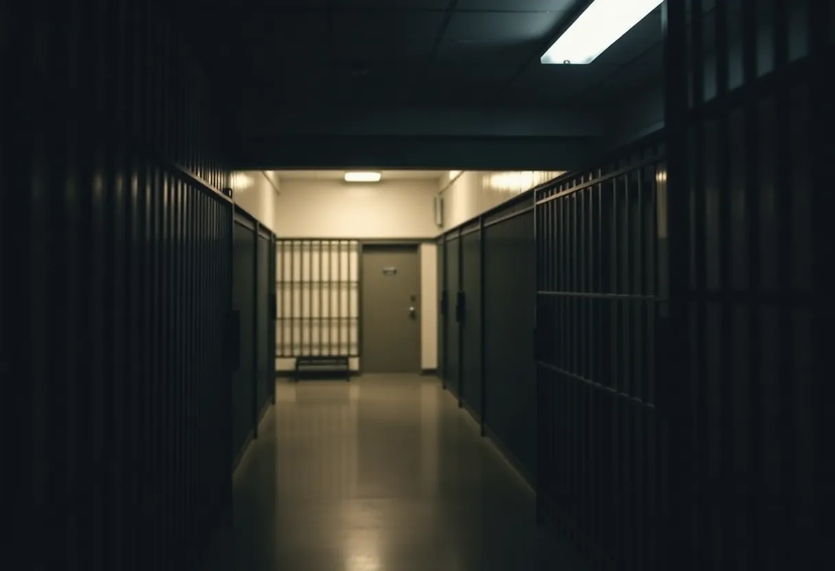 Harris County Jail building representing inmate health issues