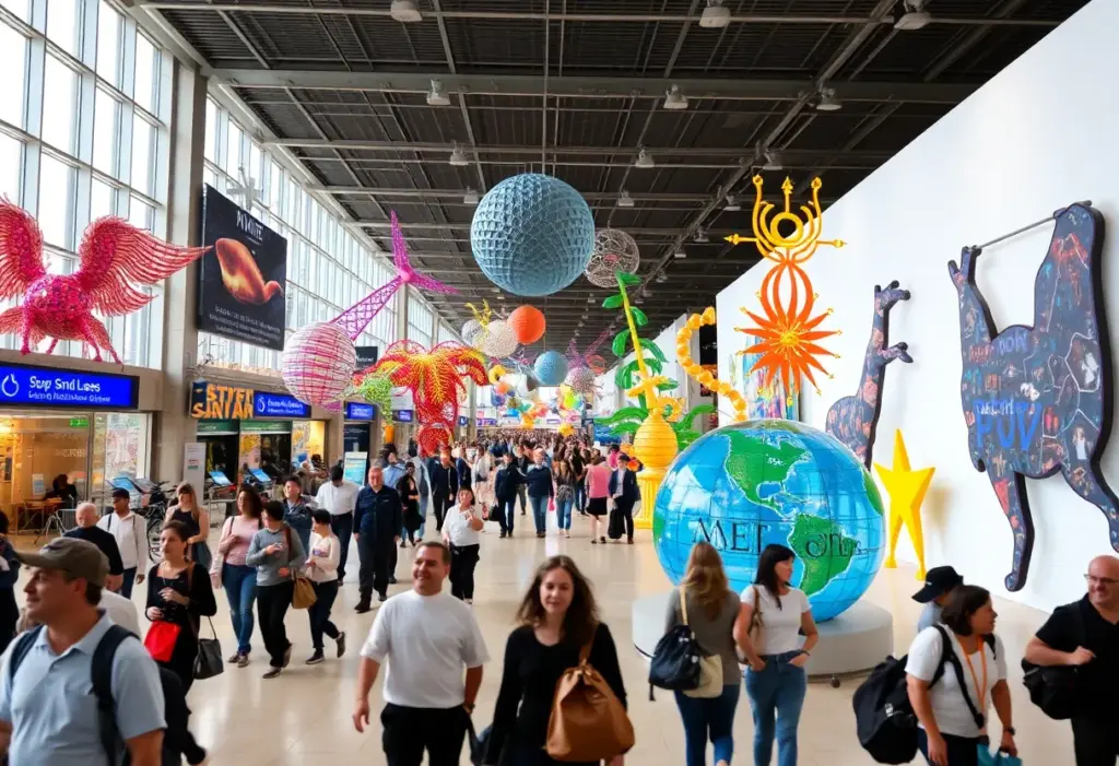 Art installations at Houston airport engaging travelers