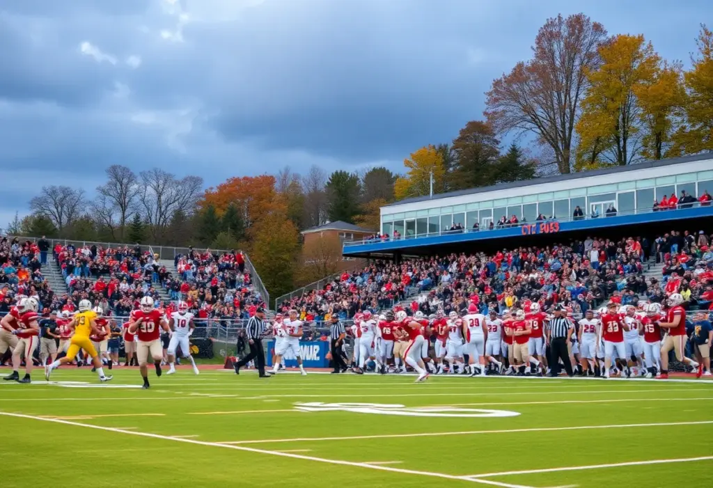 Houston Cougars football game in action with cheering fans