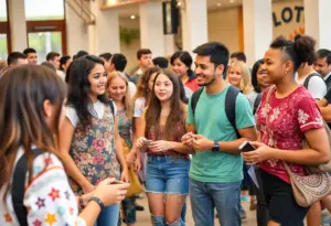 Young adults participating in community events at Moishe House Pod in Houston