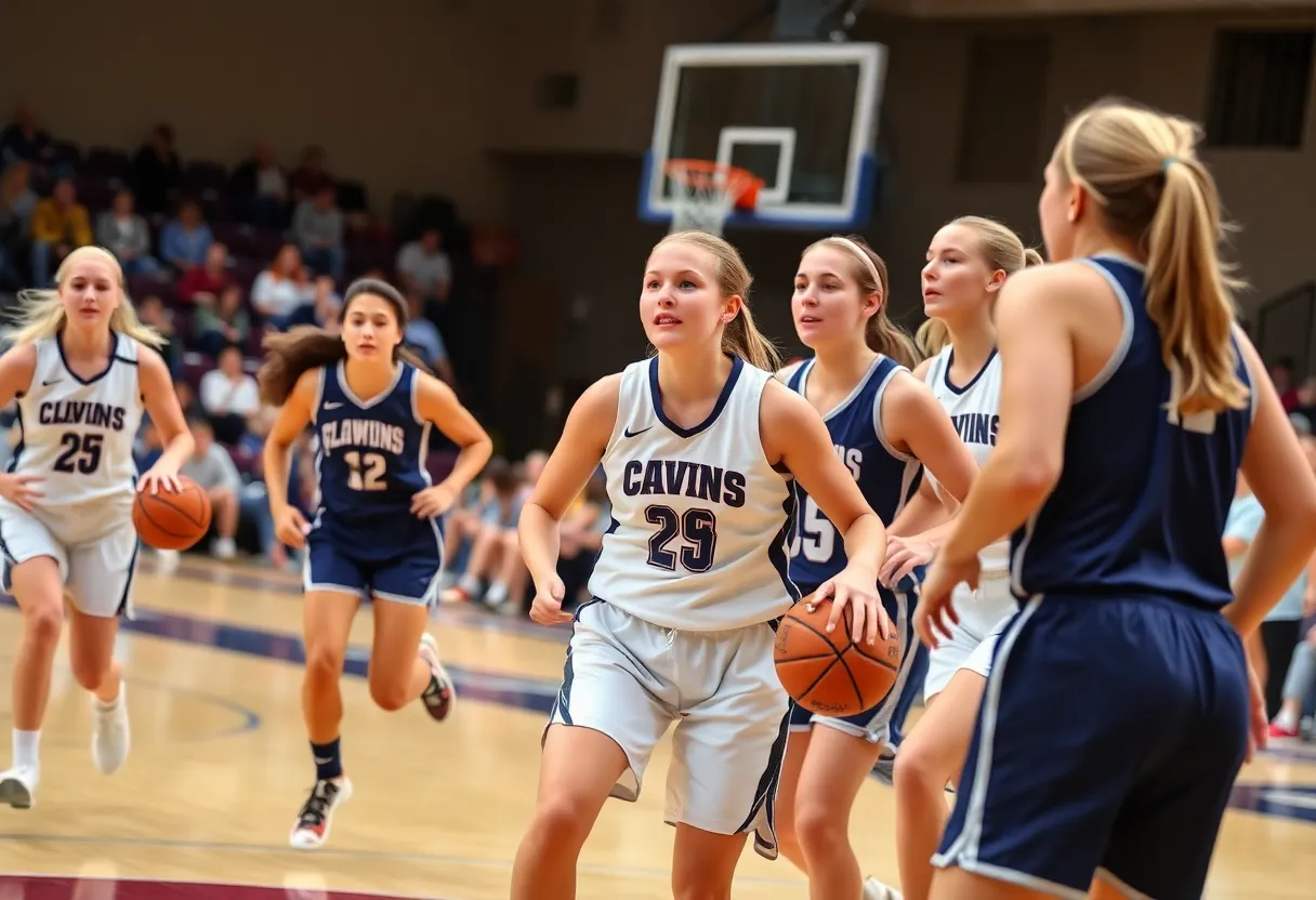 Houston Women's Basketball team competing in a game