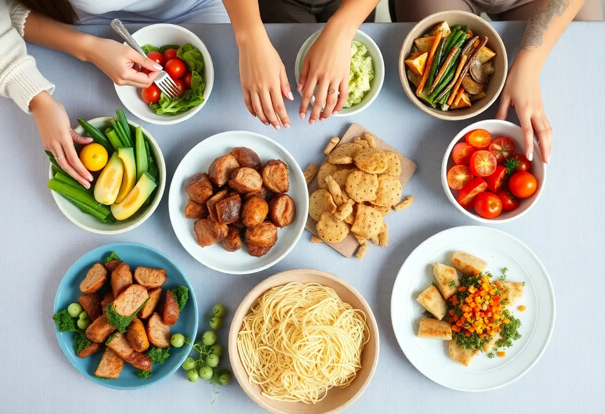 Healthy plant-based meal for breastfeeding mothers