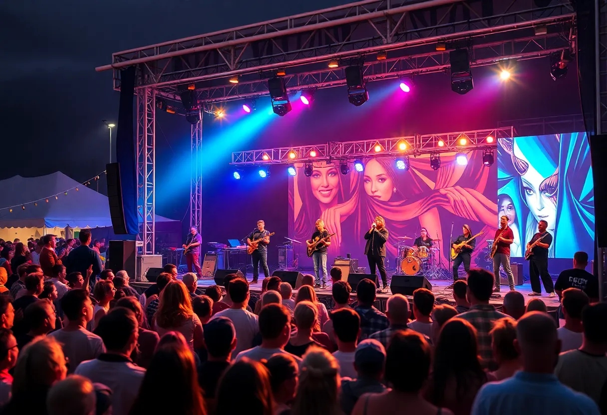 Musicians performing at the Lake Jackson Music Festival