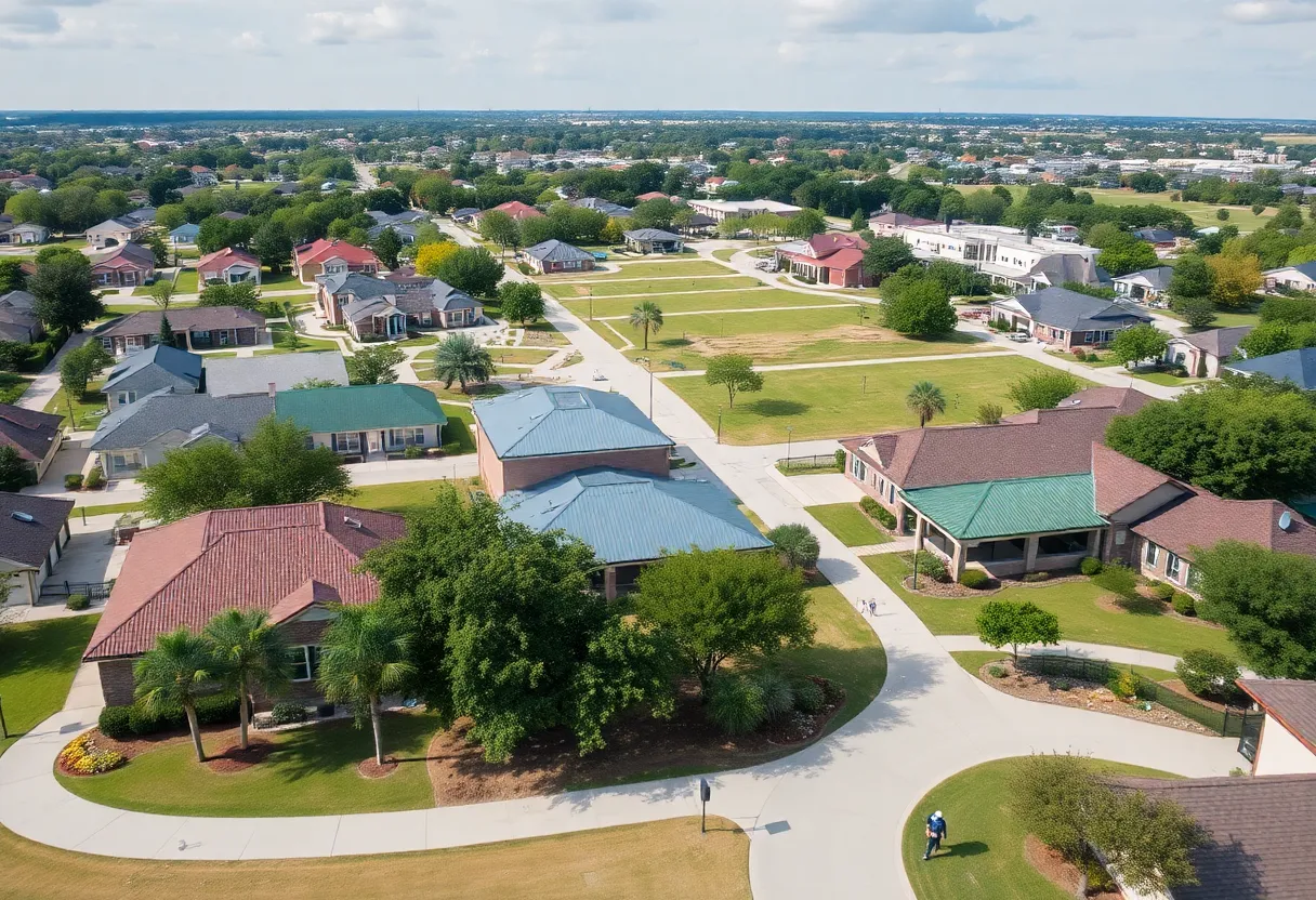 Community amenities in a Houston neighborhood including parks and schools