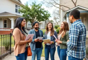 First-time buyers networking with real estate professionals in Houston