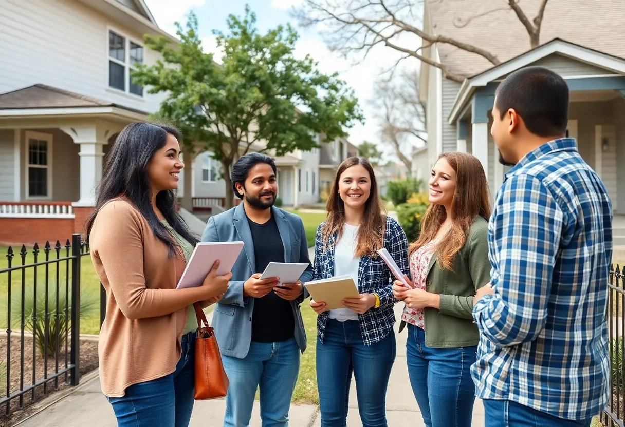 First-time buyers networking with real estate professionals in Houston