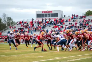 High school football game between San Antonio Wolves and Bay City Black Cats at Pridgeon Stadium