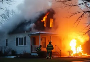 Firefighters battling a house fire in southeast Houston