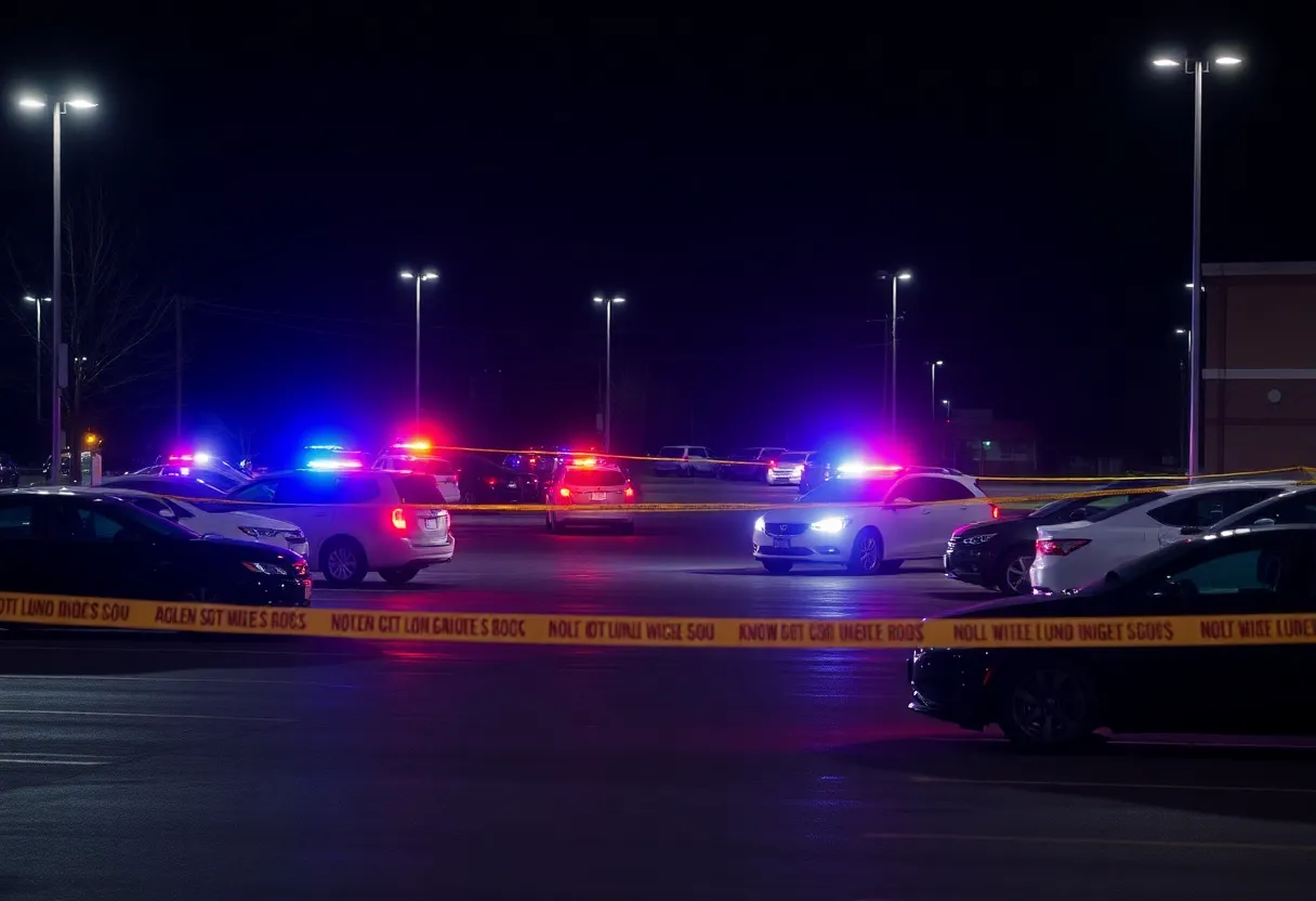 Police at the scene of a shooting in southwest Houston