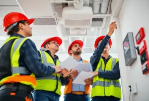 Installation of Spartan fire alarm systems in a commercial property.