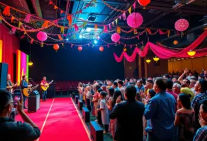 Crowd enjoying the Tejano Music Awards with a red carpet
