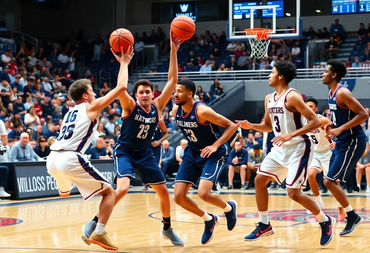 Tennessee Volunteers playing against Houston Cougars in a basketball game