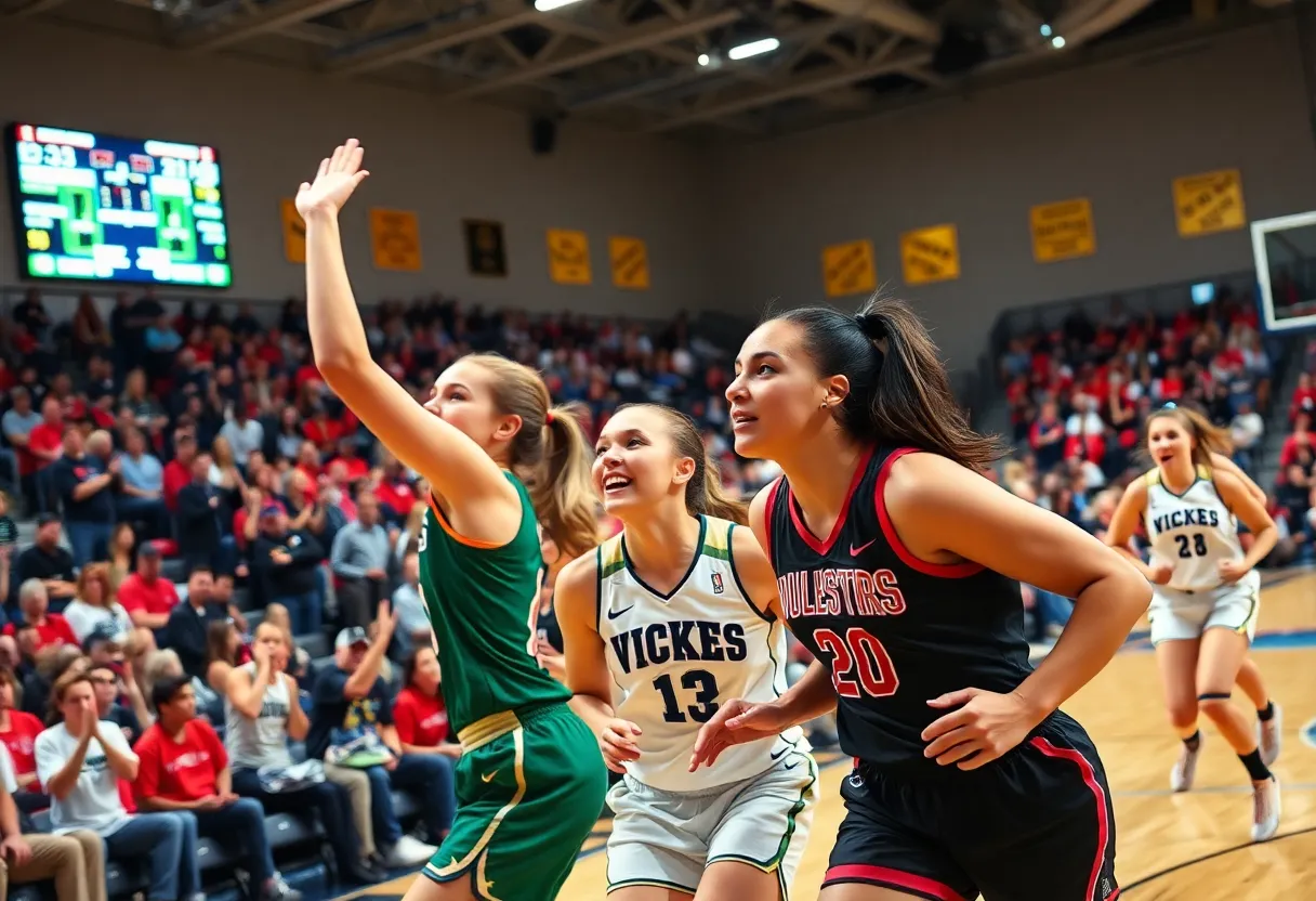 Texas women's basketball team celebrating their championship victory