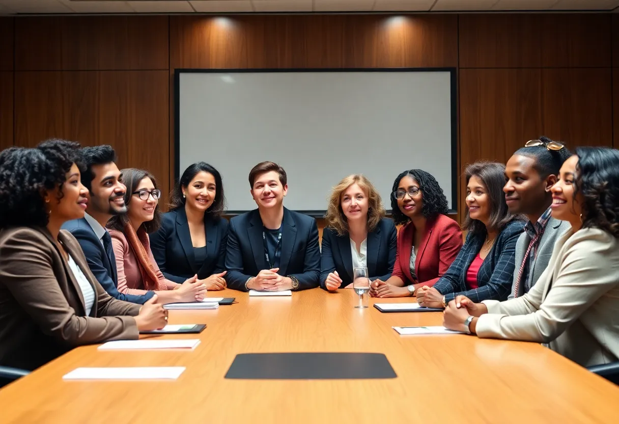 University leaders discussing diversity and inclusion