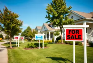 Homes for sale in a neighborhood representing the U.S. housing market