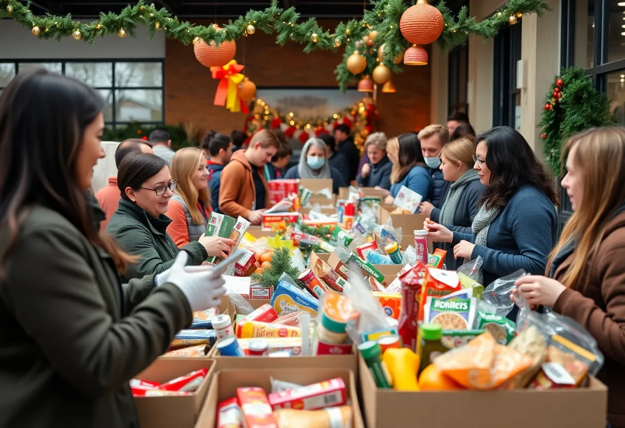 Volunteers at the ABC13 Share Your Holidays Food Drive collecting food donations