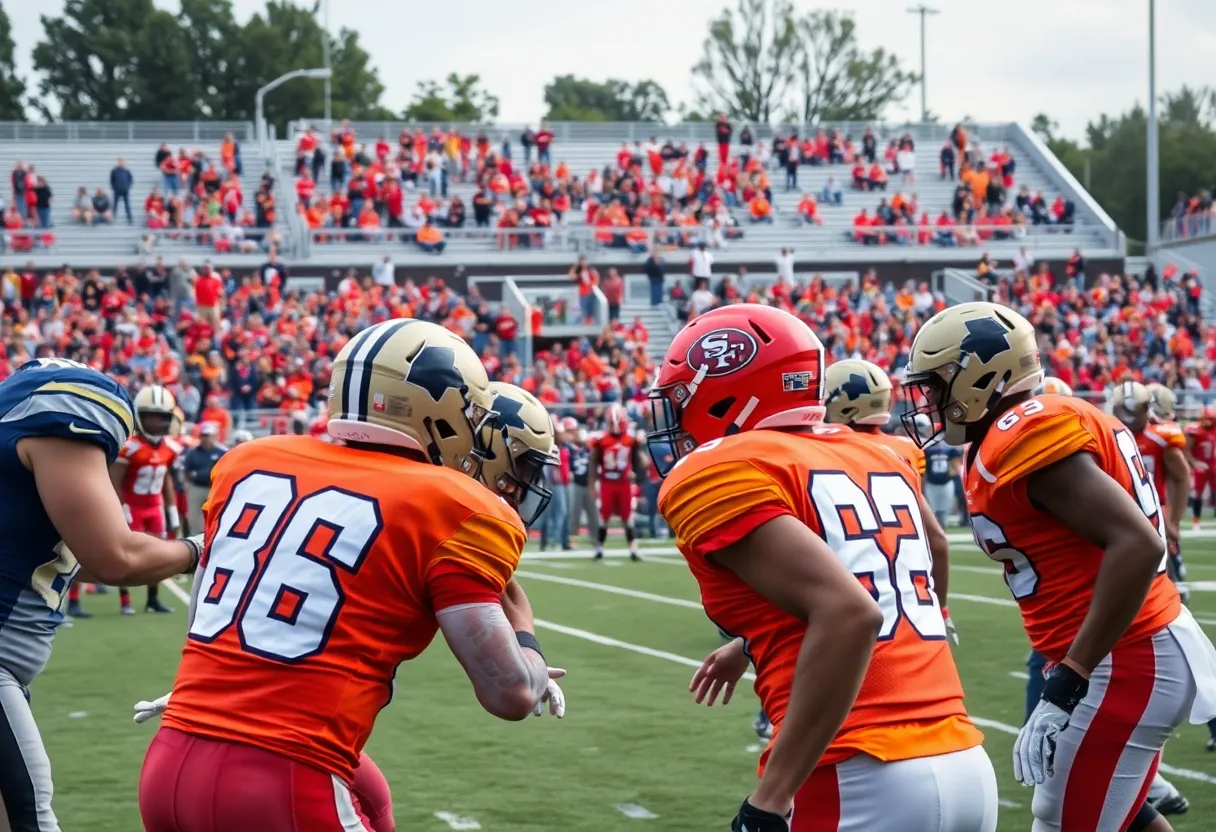 Action from the Aledo Bearcats and Frisco Lone Star football semifinal game
