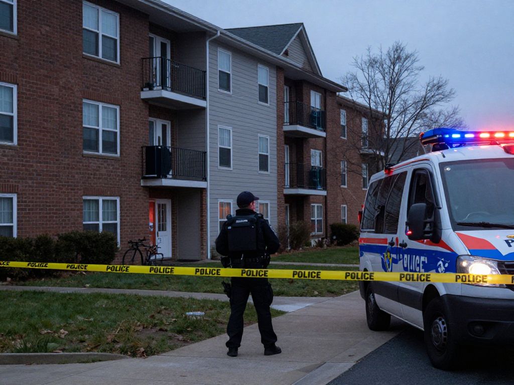 Police incident scene in Baytown with officers and crime scene tape