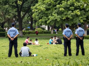 Families enjoying time at Berry Springs Park with a focus on community safety.