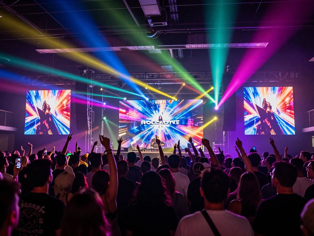 A packed dance floor at the Big Gigantic DJ Set at Stereo Live Houston.