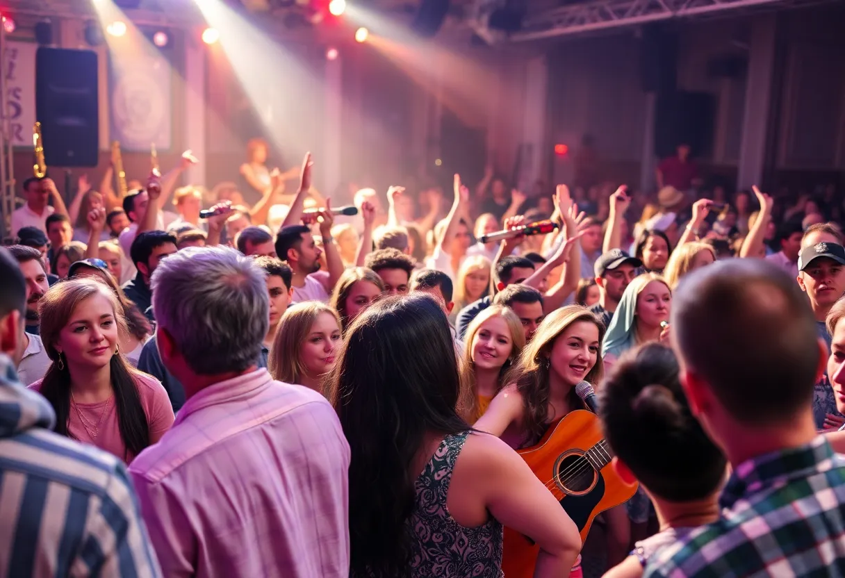 Crowd enjoying the Blaggards concert for charity
