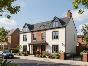 Cottage-style homes in a build-to-rent community