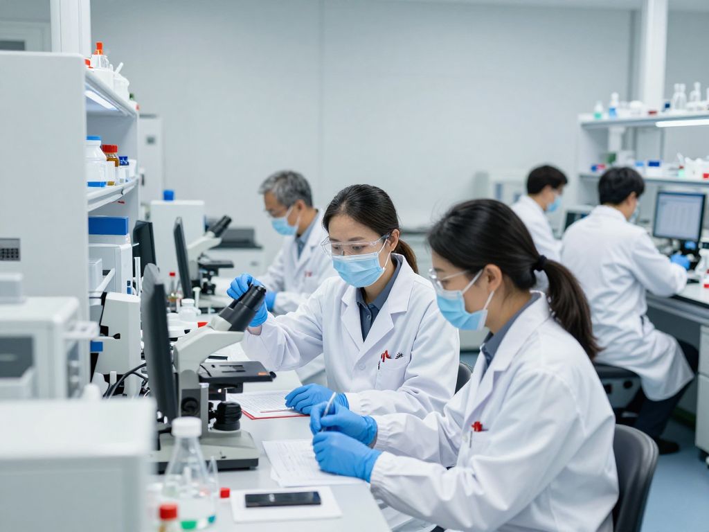 Scientists engaging in cancer research at a laboratory in Texas
