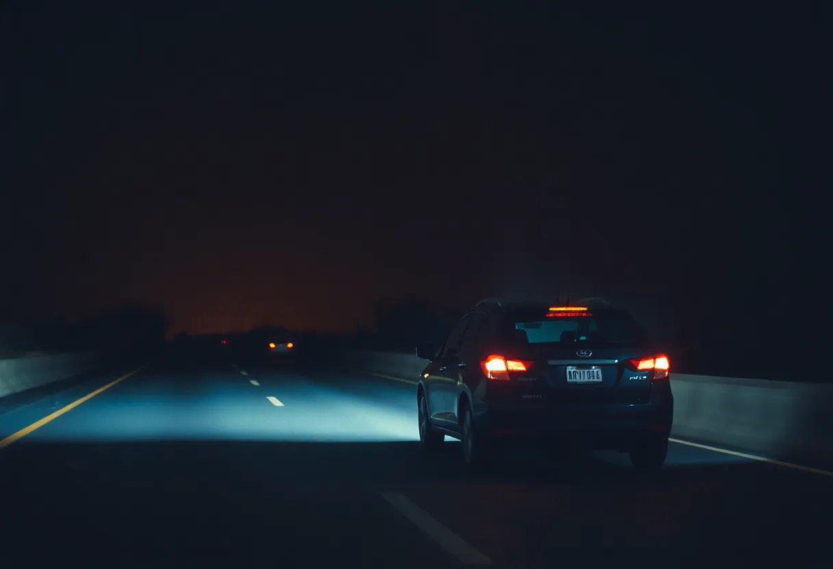 A highway scene representing online interaction dangers.