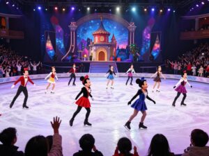 Performers from Disney On Ice captivating the audience in Houston