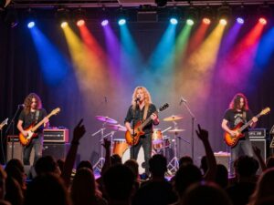 Audience enjoying an Eagles tribute band performance at Stafford Centre.
