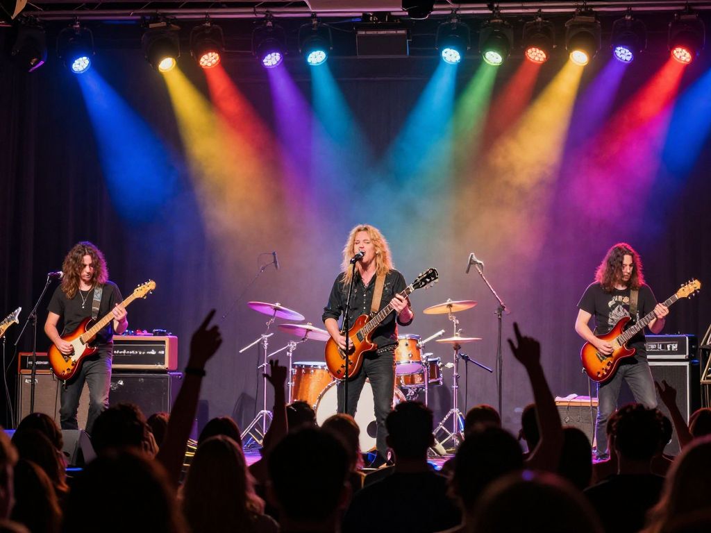 Audience enjoying an Eagles tribute band performance at Stafford Centre.