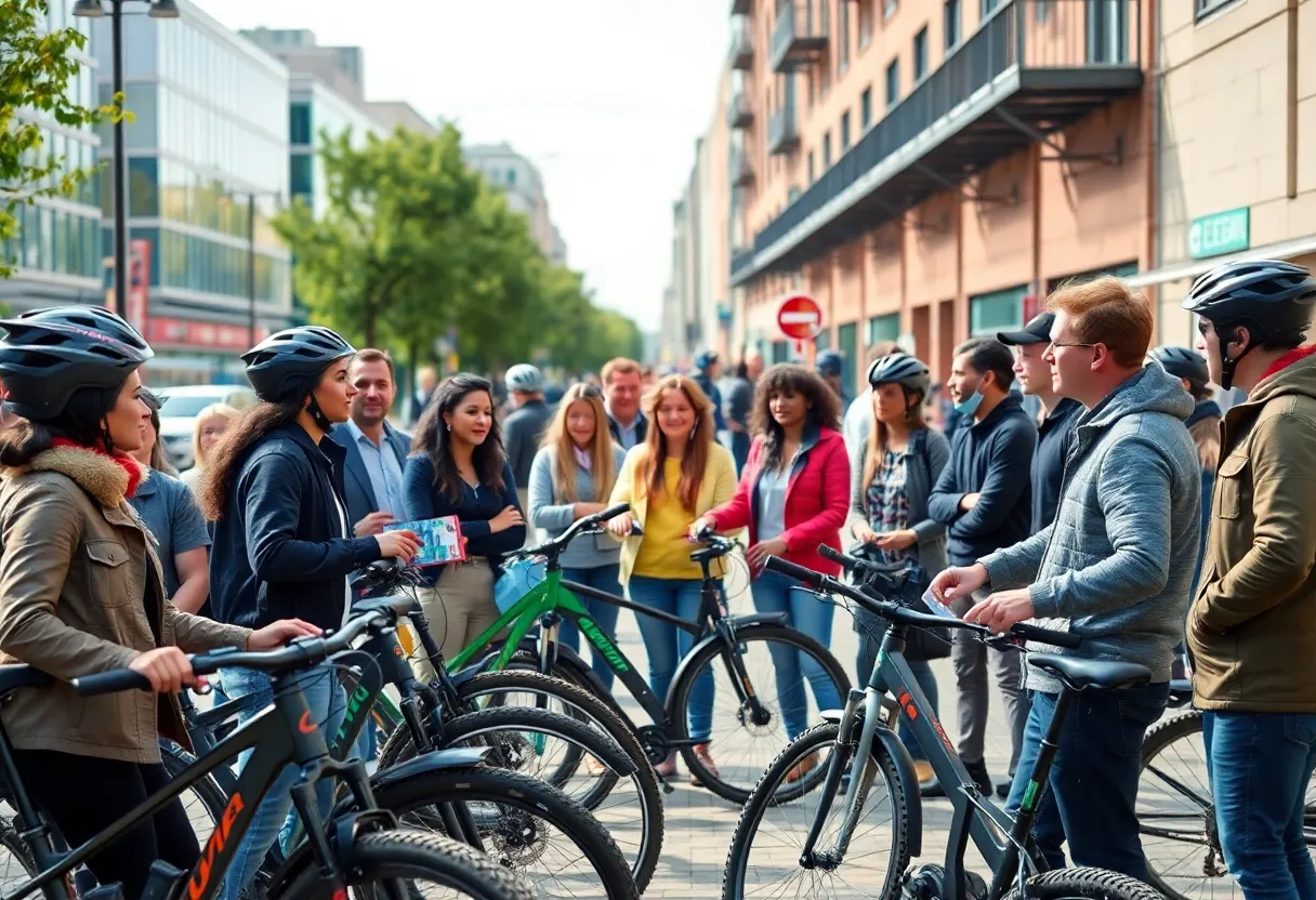 Participants at the electric biking seminar in Houston