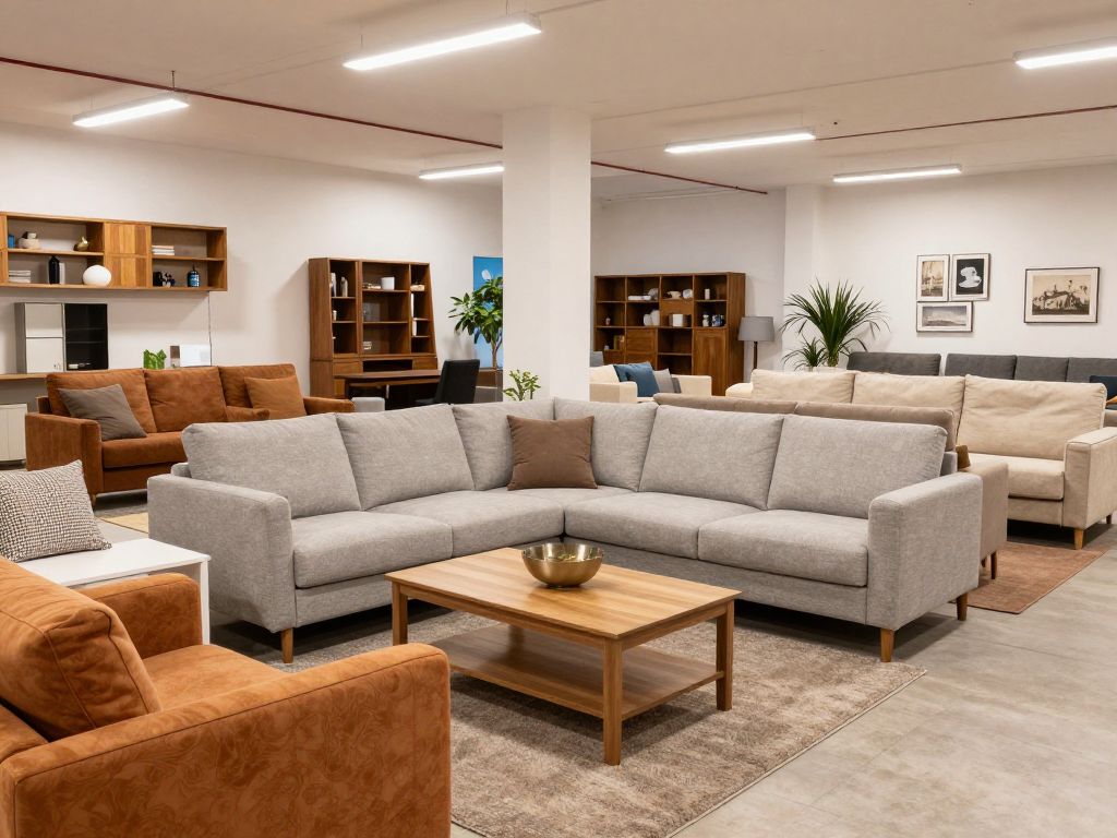 Interior of the new Exclusive Furniture store in Tomball