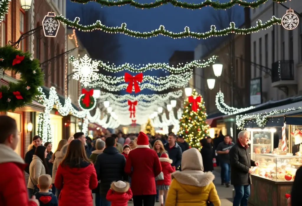 Community gathering during holiday celebrations in New Caney and Porter