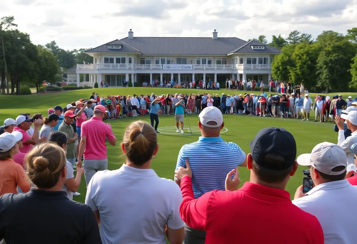 Players competing in the Golf Channel Games at a golf club
