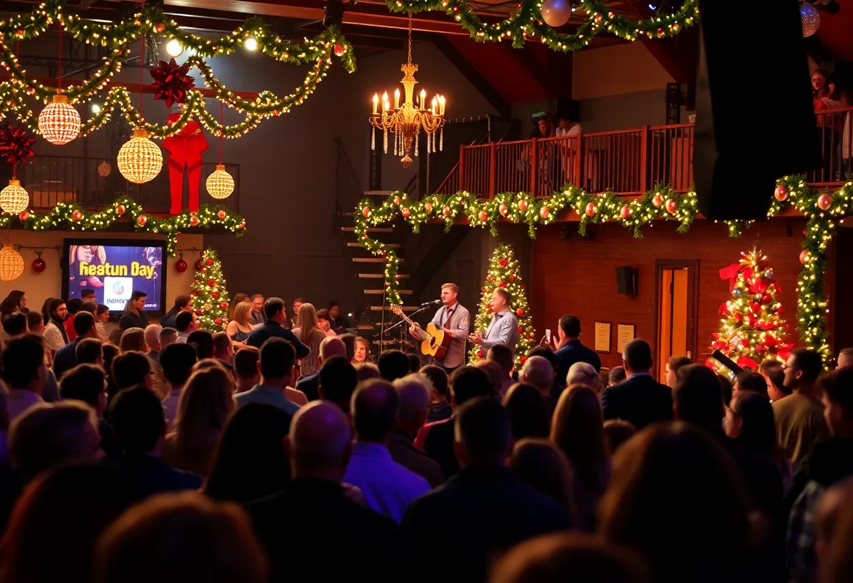 Kam Franklin and Hayes Carll performing at The Heights Theater in Houston
