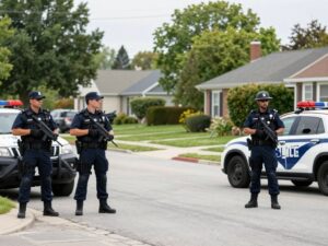Deputies conducting a search operation in North Harris County.