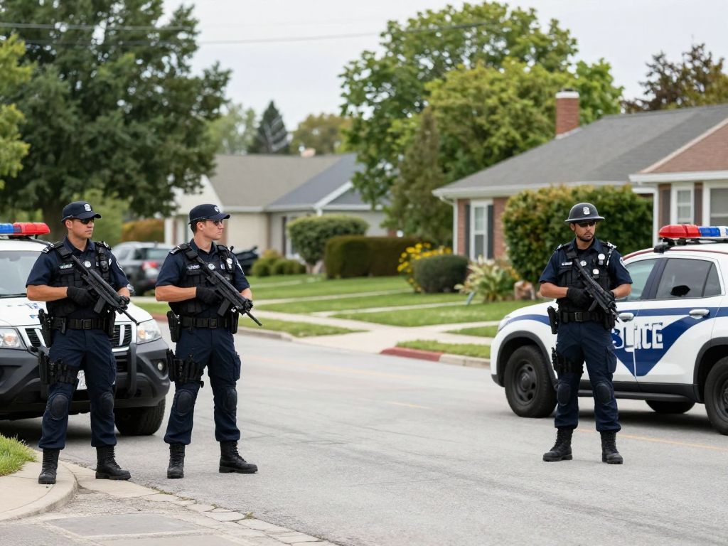 Deputies conducting a search operation in North Harris County.