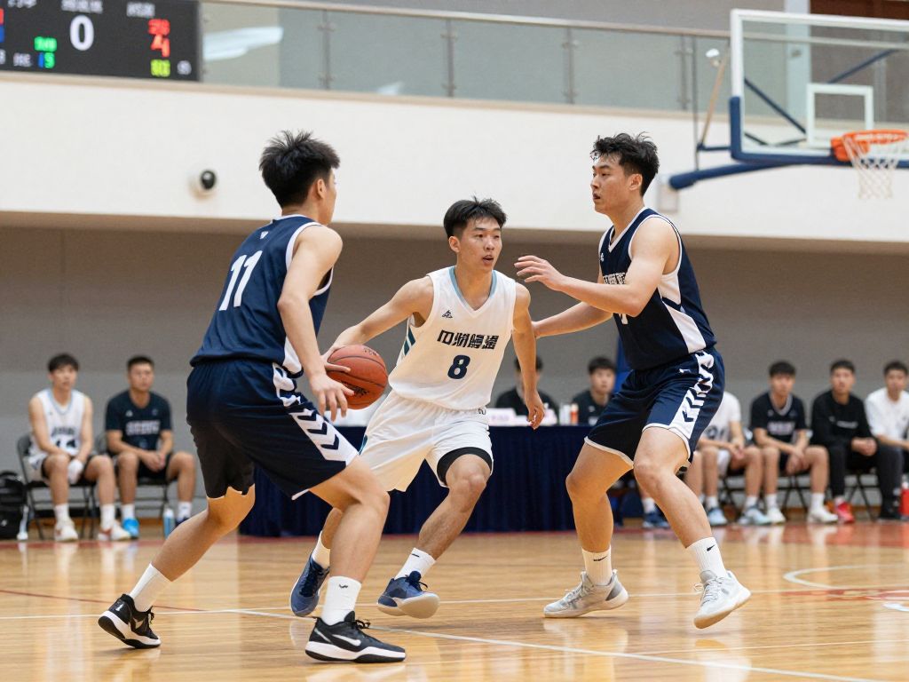 HCU Huskies competing against Iowa State in a basketball game