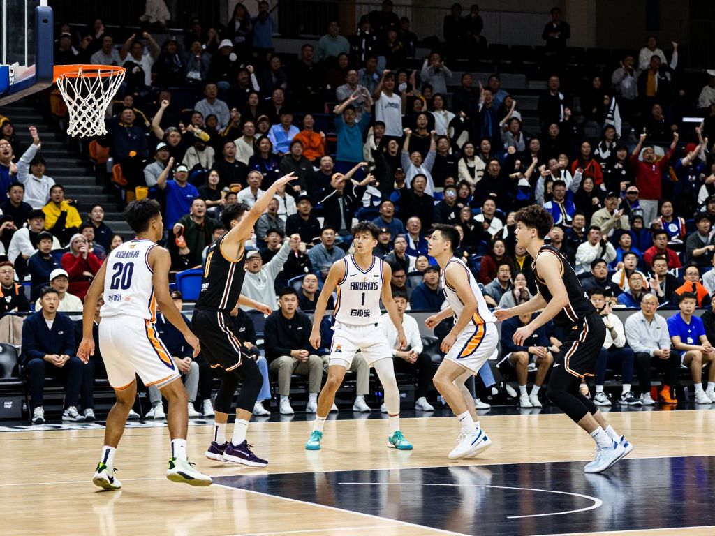 Houston Christian University men's basketball team playing against Nicholls State