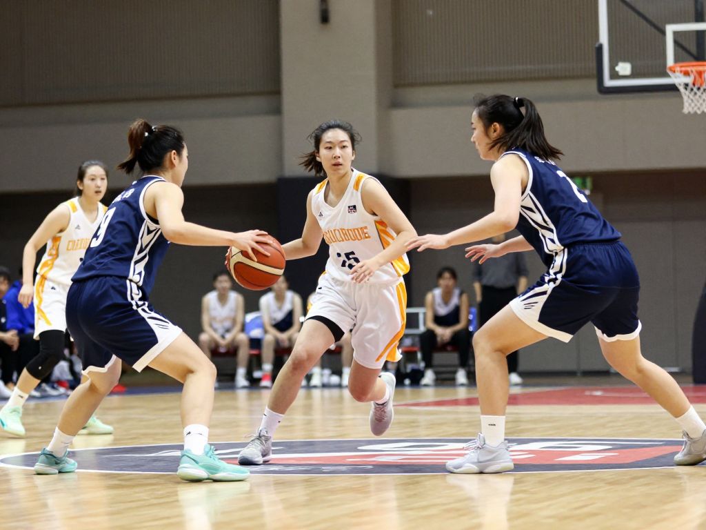 HCU women's basketball team competing in a game