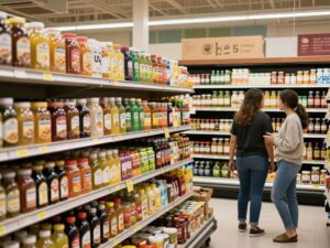 H-E-B grocery store featuring local Texas products