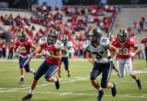 Exciting moment from a high school football playoff game