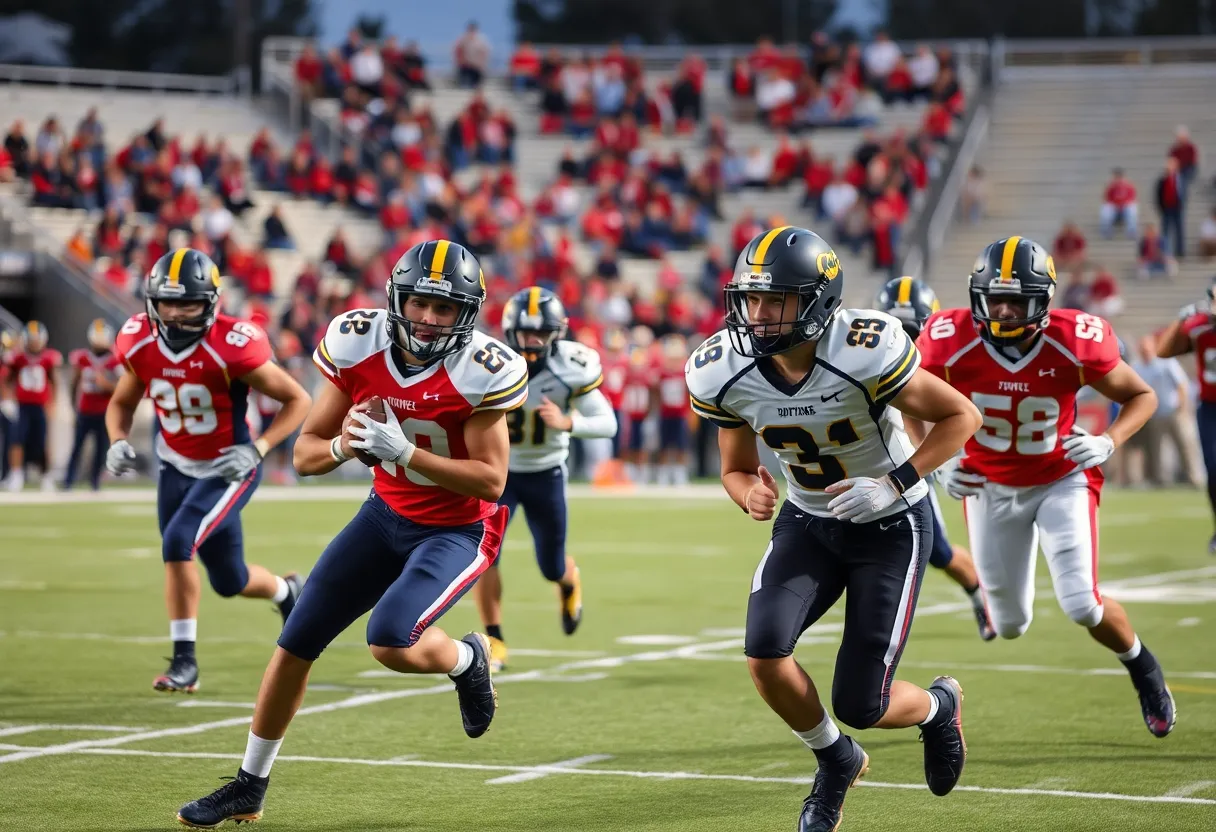 Exciting moment from a high school football playoff game