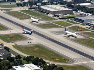 Aerial view of George Bush Intercontinental Airport in Houston