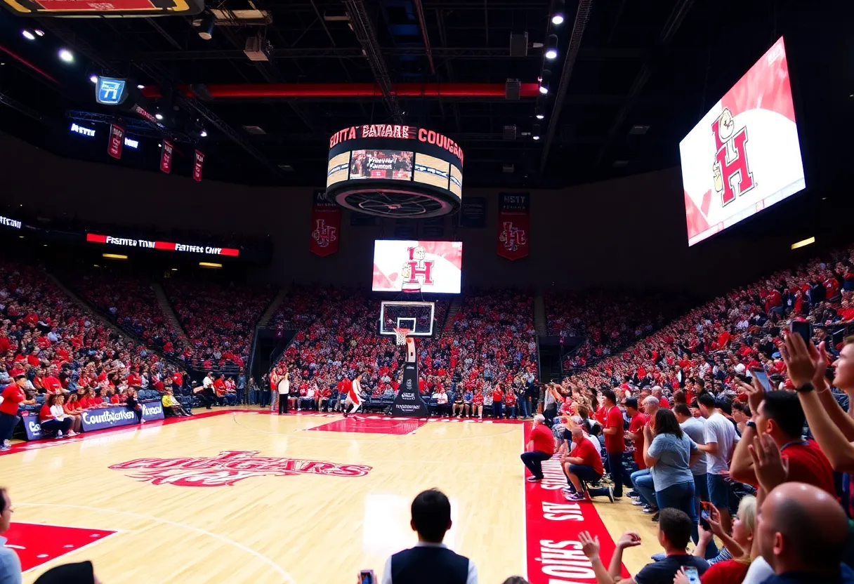 Basketball game between Houston Cougars and Jackson State Tigers at Fertitta Center