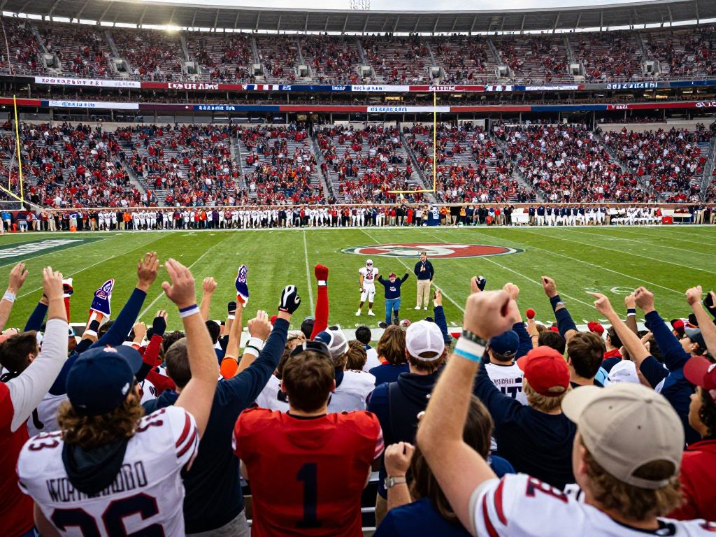 Houston Cougars football team celebrates their victory in the Texas Bowl.
