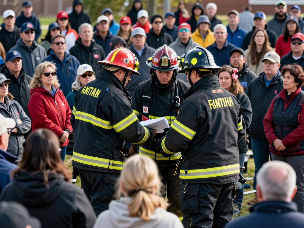 Community gathering at Houston firefighter memorial service