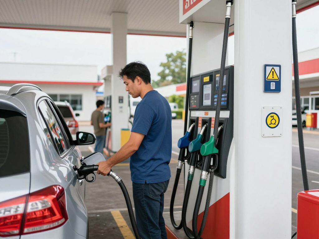 Gas station with security measures against payment card skimming